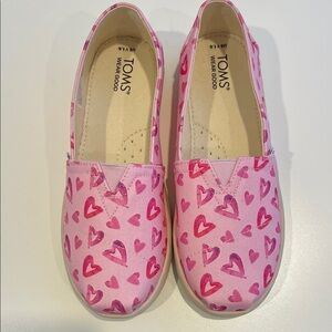 TOMS Kids Alpargata with Pink and Red Hearts